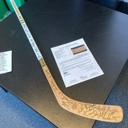 Bobby Orr Boston Bruins Legends Multi Signed Hockey Stick 30 Sigs JSA COA