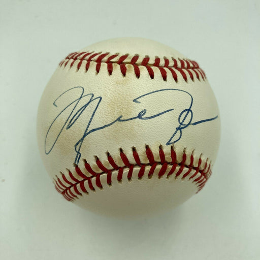 Rare Michael Jordan Signed 1990s American League Baseball Bold Autograph JSA COA