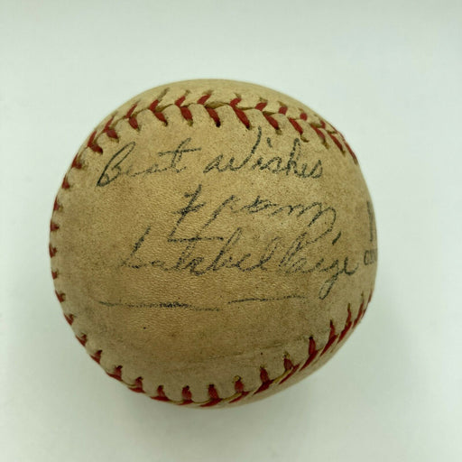 Satchel Paige Single Signed Autographed Vintage Baseball With JSA COA