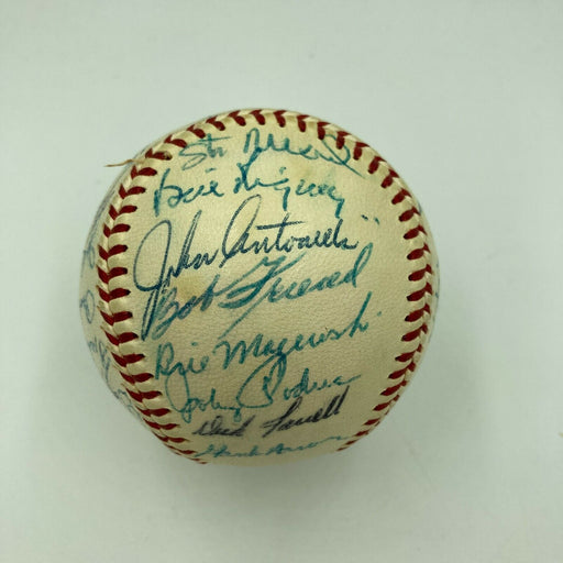 1958 All Star Game Signed Baseball Willie Mays Hank Aaron Ernie Banks Musial JSA