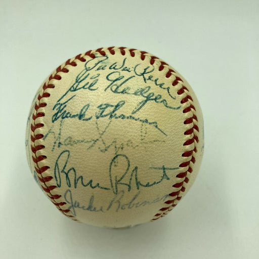 Jackie Robinson Willie Mays 1954 All Star Game Team Signed Baseball JSA COA