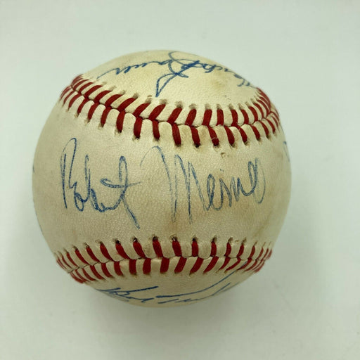 Robert Merrill Elston Howard 1980 NY Yankees Old Timers Day Signed Baseball JSA