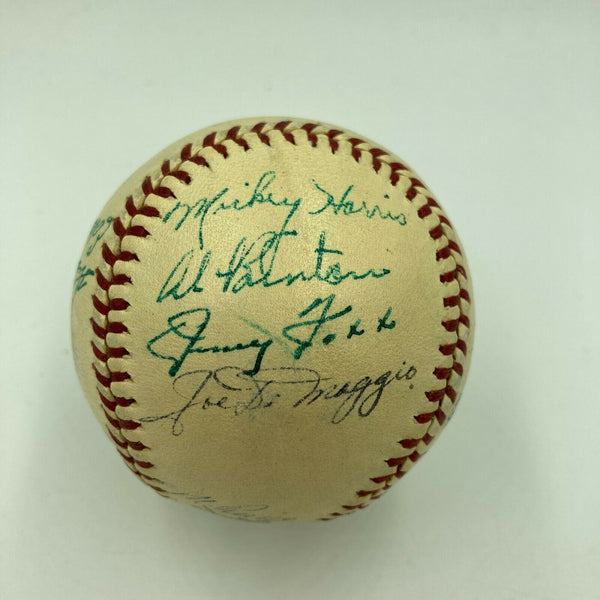 Jimmie Foxx Joe Dimaggio 1941 All Star Game Team Signed AL Baseball JSA COA