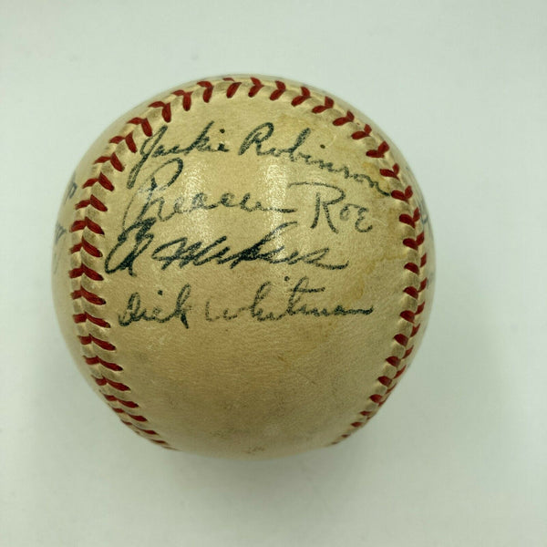 Jackie Robinson Rookie Era 1948 Brooklyn Dodgers Team Signed Baseball JSA COA