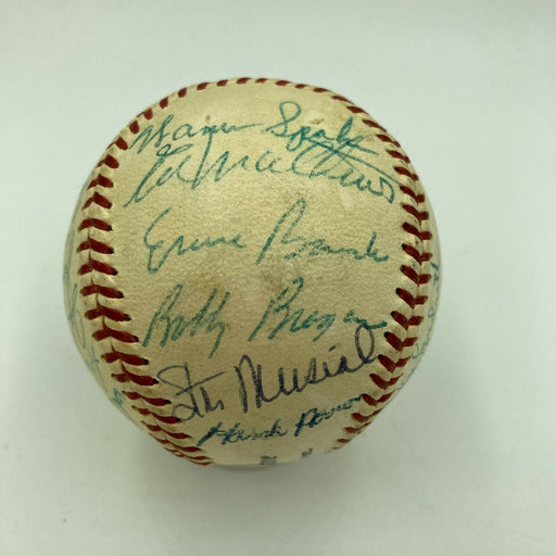 1957 All Star Game Team Signed Baseball Hank Aaron Ernie Banks Stan Musial JSA