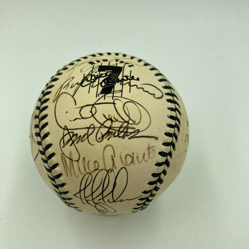 1996 NY Yankees World Series Champs Team Signed Baseball Derek Jeter Rivera JSA