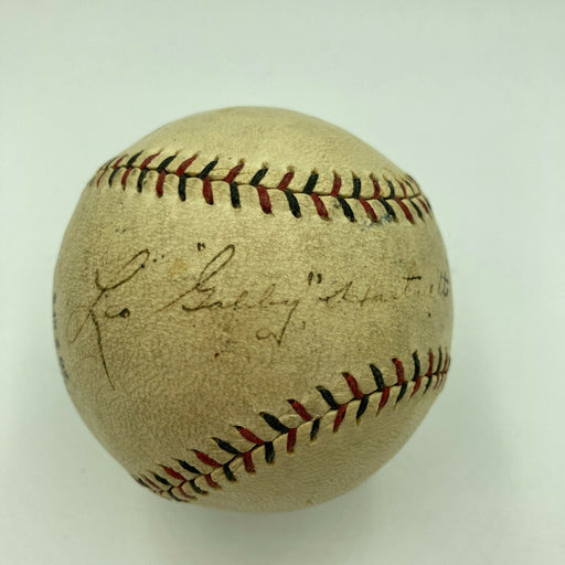 Beautiful Gabby Hartnett 1920's Single Signed National League Baseball JSA COA