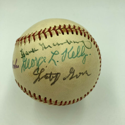 Hank Greenberg Lefty Grove Joe Mccarthy Hall Of Fame Multi Signed Baseball PSA
