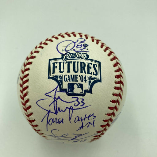 2004 Futures All Star Game Team World Signed Baseball Fernando Valenzuela MLB