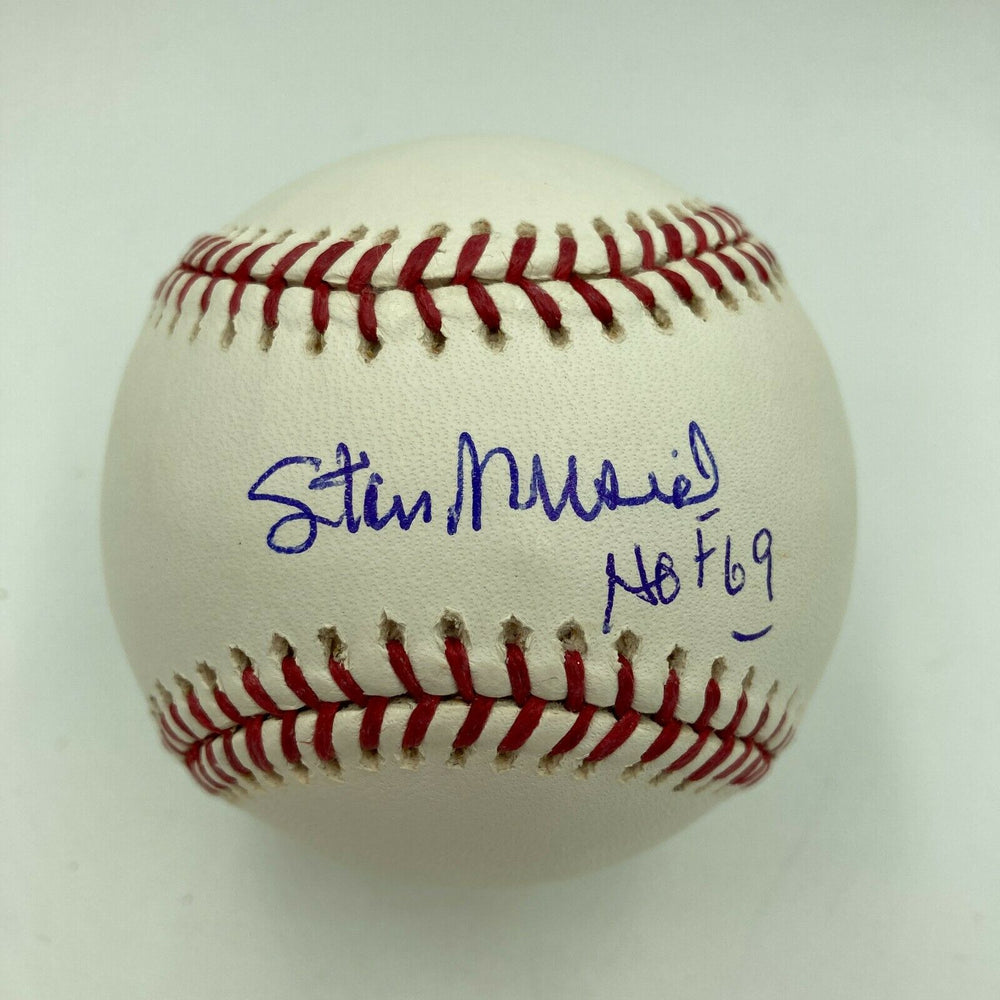 Nice Stan Musial Hall Of Fame 1969 Signed Major League Baseball JSA COA