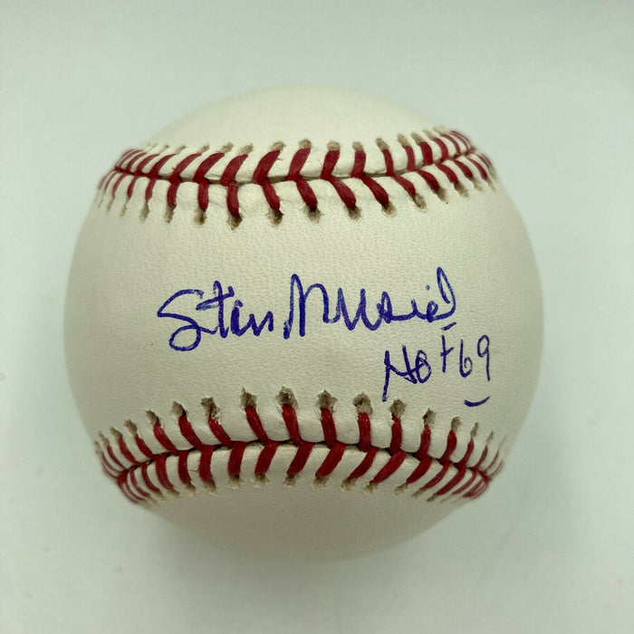 Nice Stan Musial Hall Of Fame 1969 Signed Major League Baseball JSA COA