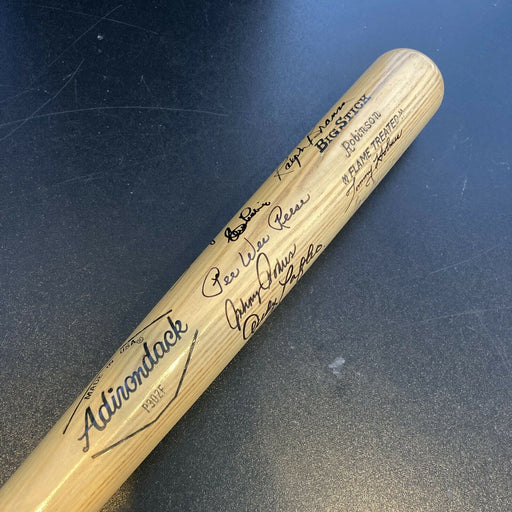 Brooklyn Dodgers Legends Signed Jackie Robinson Bat W/ Pee Wee Reese Duke Snider