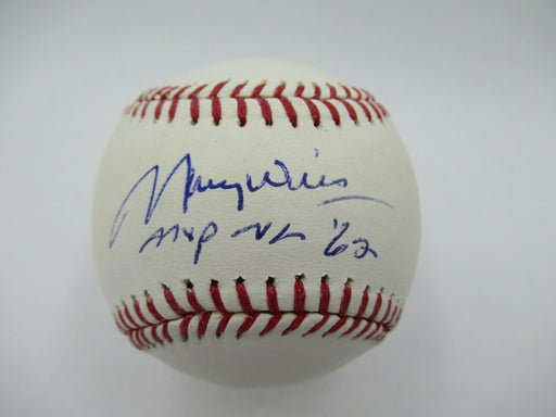 Maury Wills 1962 NL MVP Signed Autographed MLB Baseball