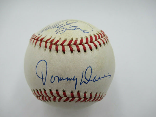 Tommy Davis & Davey Lopes Signed Autographed Major League Baseball PSA DNA