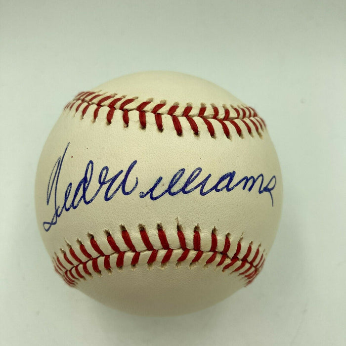 Nice Ted Williams Signed Autographed American League Baseball Mint Sig JSA COA