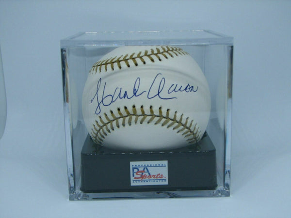 Hank Aaron Signed Rawlings Gold Glove Baseball PSA DNA Graded GEM MINT 10