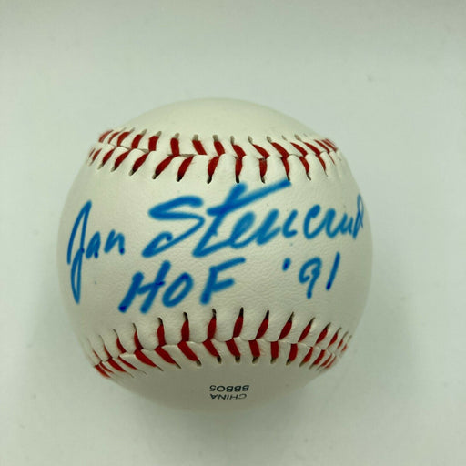 Jan Stenerud HOF 1991 Signed Autographed Baseball NFL HOF Beckett COA