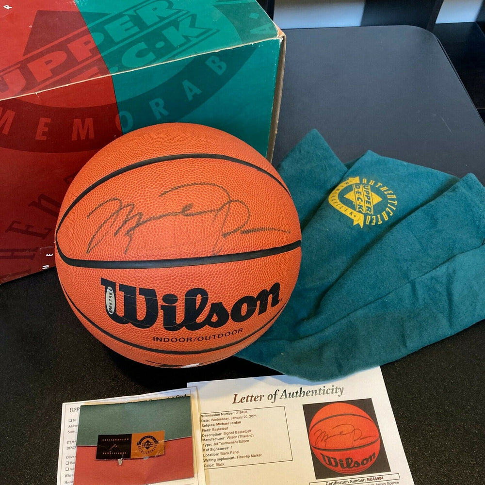 Michael Jordan Signed Autographed Basketball UDA Upper Deck & JSA COA With Box