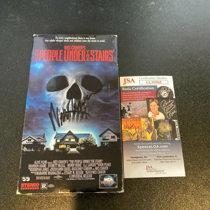 Wes Craven Signed Autographed The People Under The Stairs VHS Movie With JSA COA