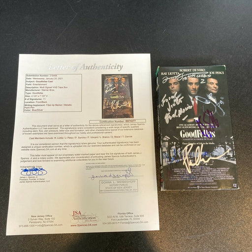 Joe Pesci Cast Signed Autographed Original Goodfellas VHS Movie With JSA COA