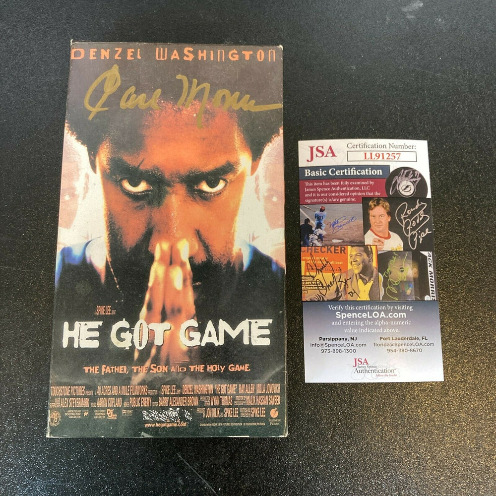 Earl Monroe Signed He Got Game Original VHS Movie JSA COA