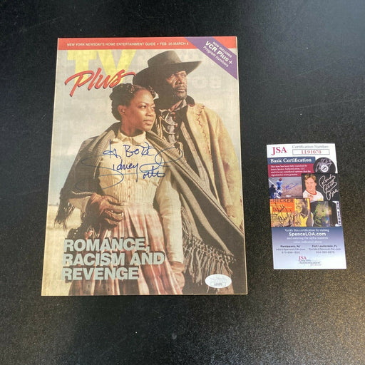 Sidney Poitier Signed Autographed TV Magazine JSA COA