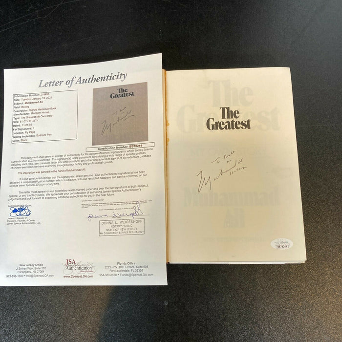 Muhammad Ali Signed Autographed The Greatest Book With JSA COA