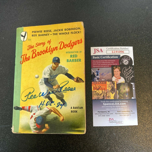 Pee Wee Reese HOF 1984 Signed 1950's Brooklyn Dodgers Book JSA COA