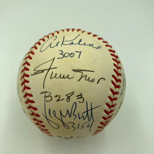 3,000 Hit Club Signed Baseball W/ Inscriptions (13) Willie Mays Hank Aaron JSA