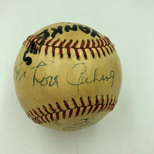 Mrs. Lou Gehrig Signed 1977 Yankees Game Used American League Baseball JSA COA