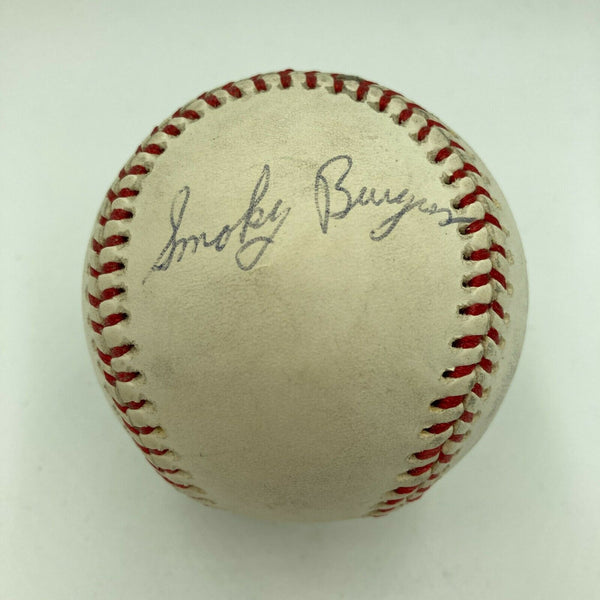 Smoky Burgess Signed Autographed Vintage Baseball JSA COA