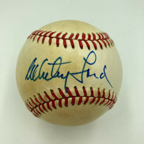 Whitey Ford Signed Autographed Official American League Baseball JSA COA
