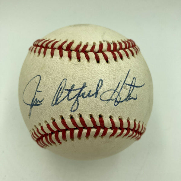 Jim Catfish Hunter Signed Autographed Official League Baseball JSA COA