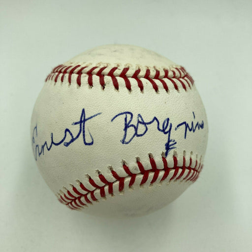 Ernest Borgnine Signed Autographed Baseball With JSA COA Movie Star