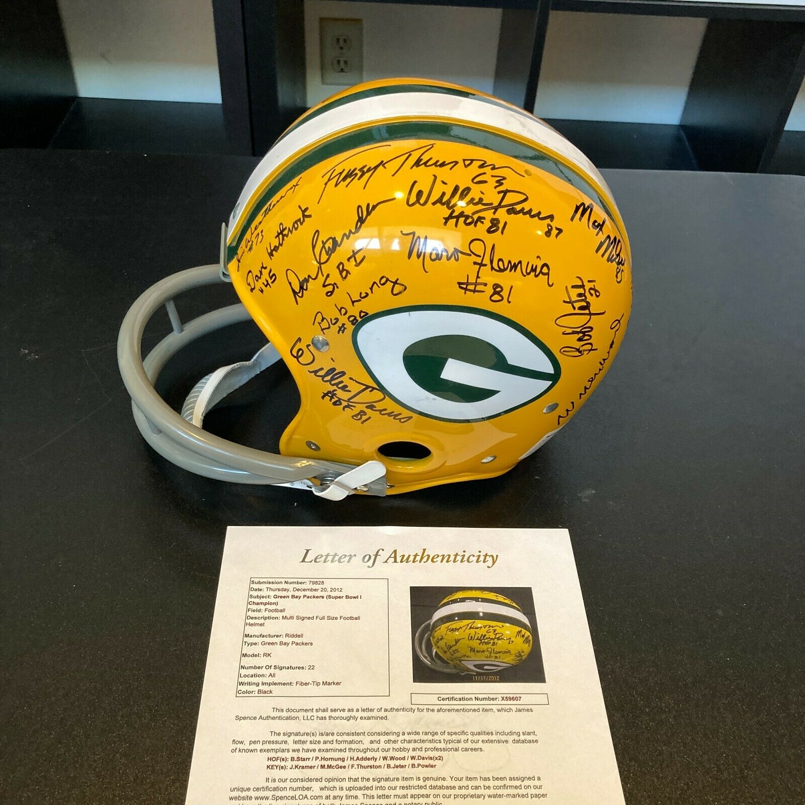 Super Bowl I & II Green Bay Packers Signed Full-Size Helmet Bart Starr - Paul  Hornung