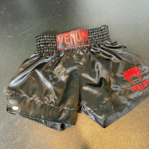 Don The Dragon Wilson 11 World Titles Signed Boxing Shorts Trunks JSA COA