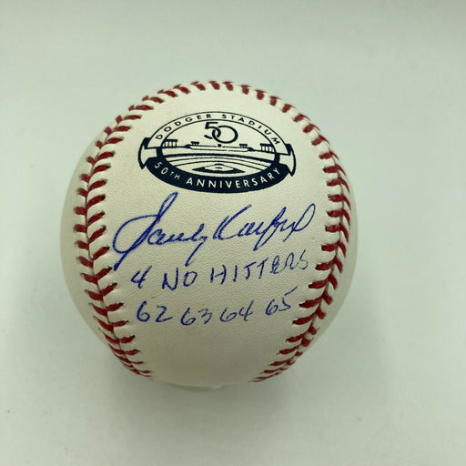 Sandy Koufax No Hitter 1962 1963 1964 1965 Signed Baseball MLB Authenticated