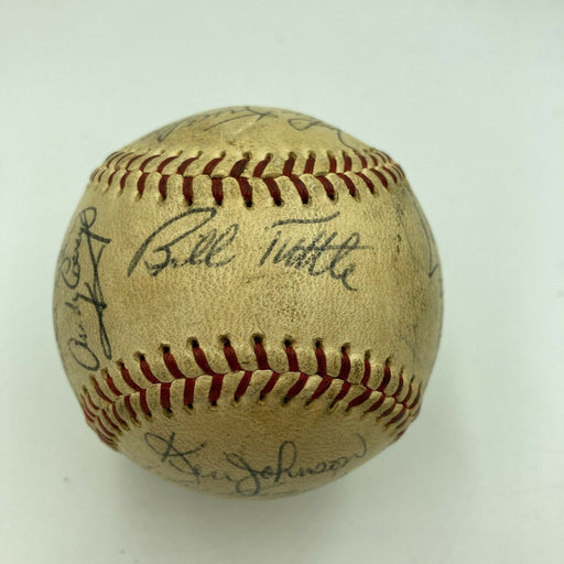 1960 Kansas City A's Team Signed Game Used American League (Harridge) Baseball