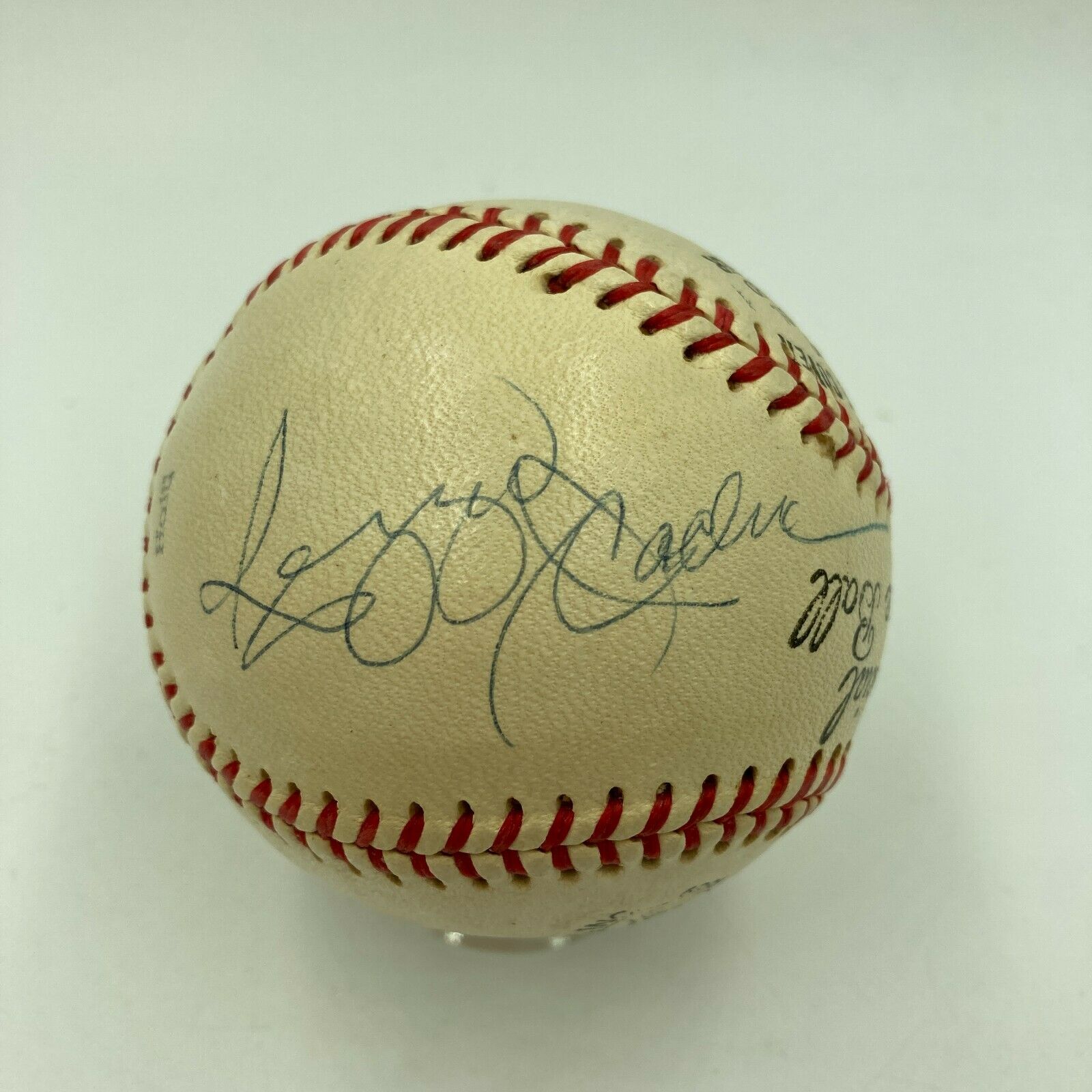 ROD CAREW signed stat ball - Reggie Jackson COA