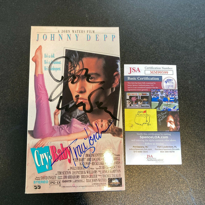 Traci Lords & John Waters Signed Cry-Baby VHS Movie With JSA COA