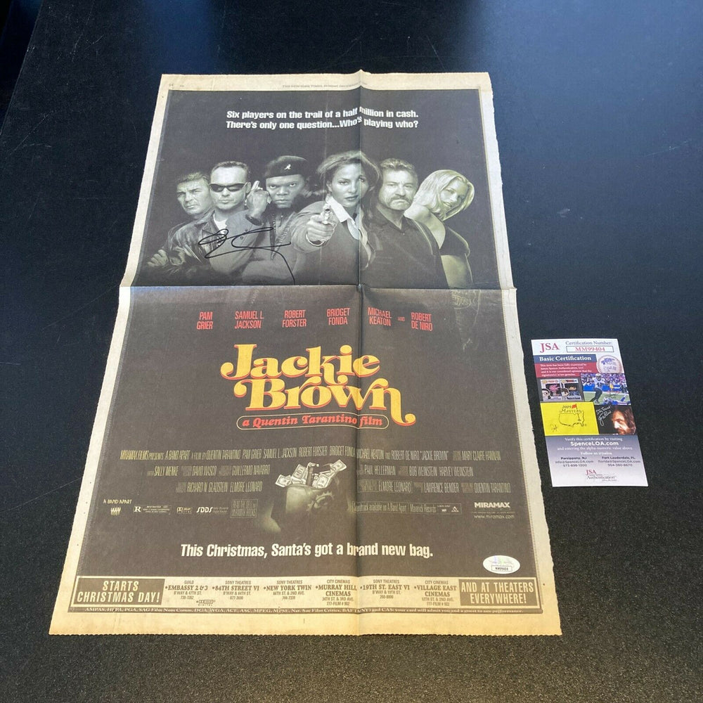 Quentin Tarantino Signed Autographed Jackie Brown Movie Poster With JSA COA