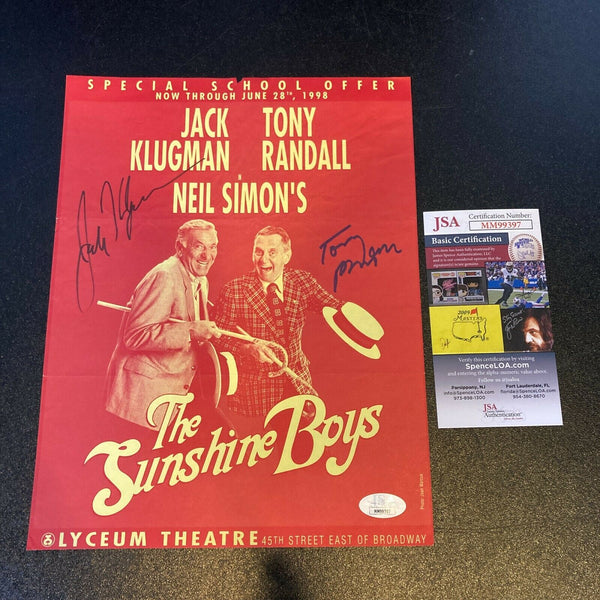 Jack Klugman & Tony Randall The Odd Couple Signed Autographed Photo With JSA COA