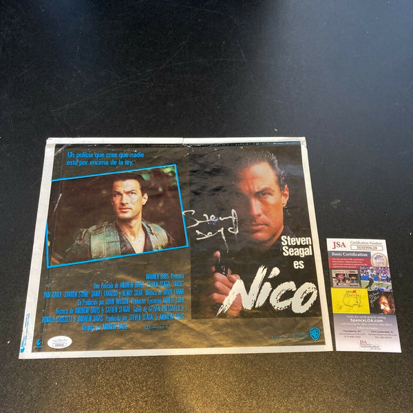 Steven Seagal Signed Nico Movie Poster With JSA COA