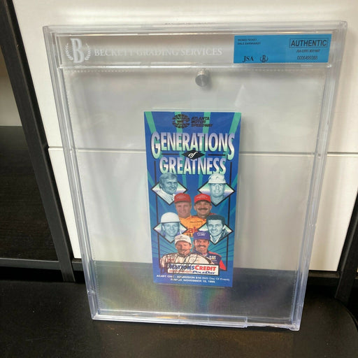 Dale Earnhardt Sr. Signed Nascar Generations Of Greatness Ticket BGS Beckett