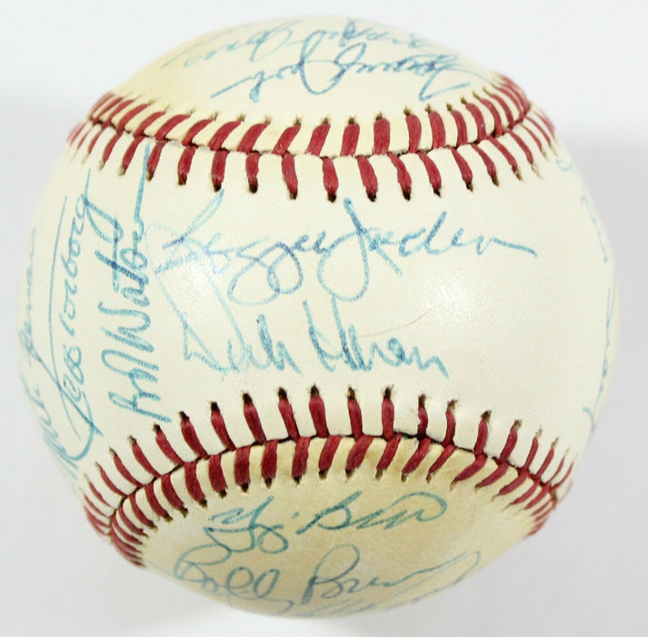 Beautiful 1980 New York Yankees Team Signed American League Baseball JSA COA