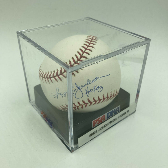 Reggie Jackson HOF 1993 Signed MLB Baseball PSA DNA Graded GEM MINT 10
