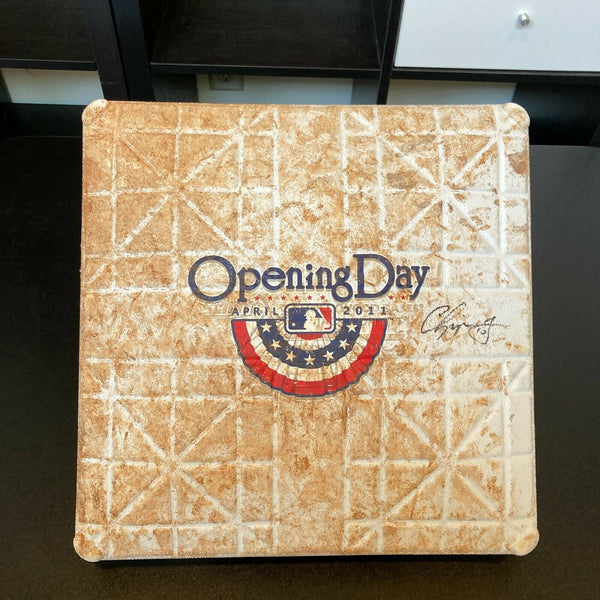 Chipper Jones 2,500th Hit Signed Game Used Base 2011 Opening Day MLB Authentic