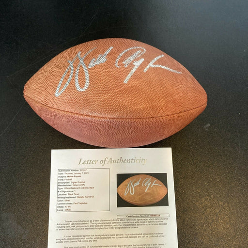 Walter Payton Signed Autographed Official Wilson NFL Game Football With JSA COA