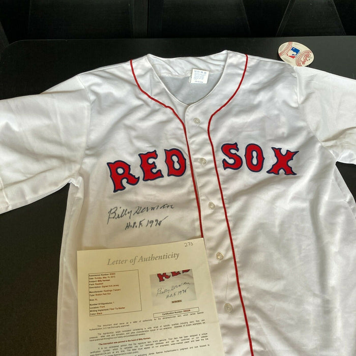 Billy Herman HOF 1975 Signed Vintage Boston Red Sox Jersey With JSA COA