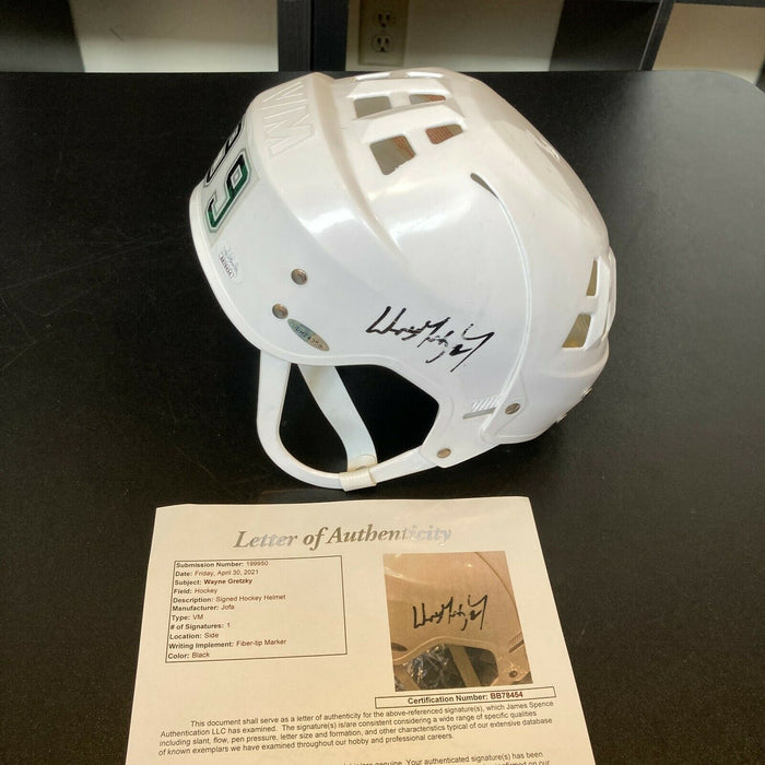 Wayne Gretzky Signed LA Kings Game Model hockey Helmet JSA COA UDA Hologram